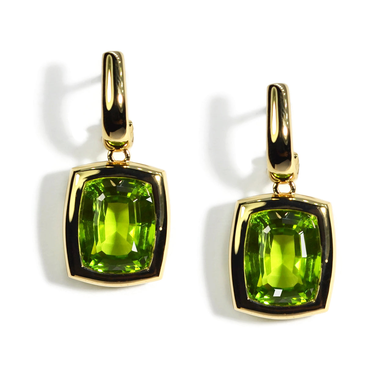 Peridot drop store earrings