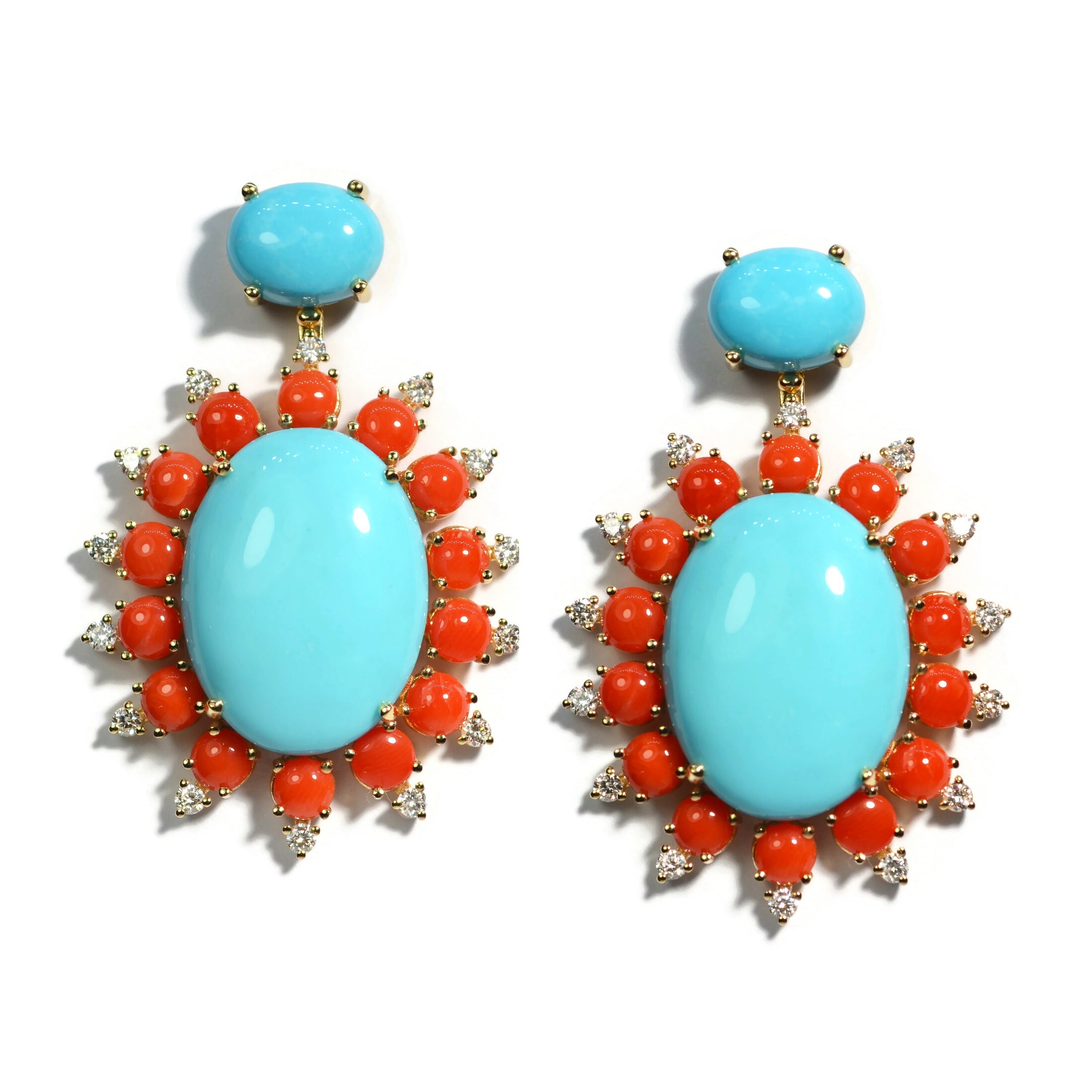 Red Coral Necklace with Turquoise And Red Coral and online Turquoise Earrings