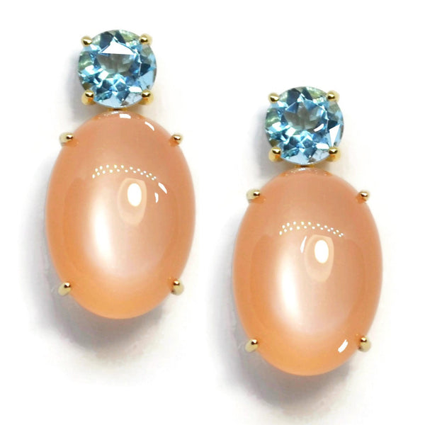 A-FURST-PARTY-DROP-EARRINGS-BLUE-TOPAZ-PEACH-MOONSTONE-YELLOW-GOLD-O1550GUPM