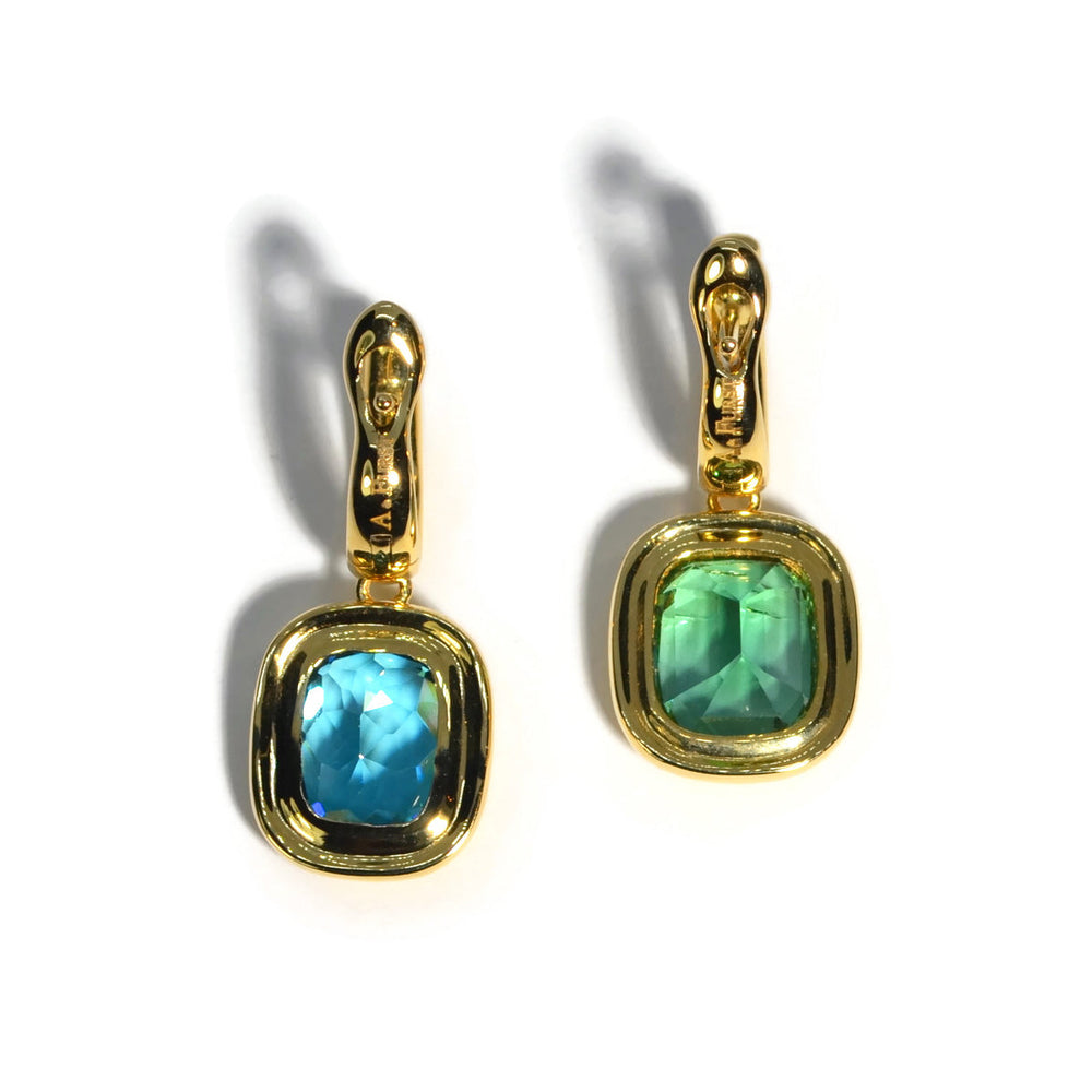 Gold and cheapest Mystic Topaz Mismatch Earrings